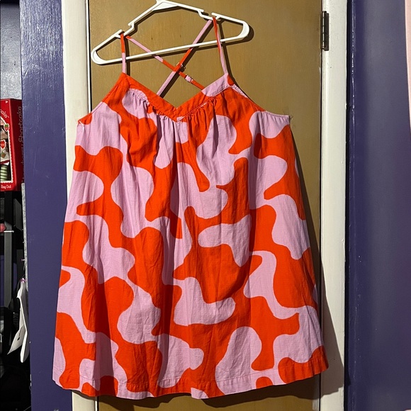 Ava & Viv Lilac and Red Abstract Woven Sundress - Picture 4 of 11